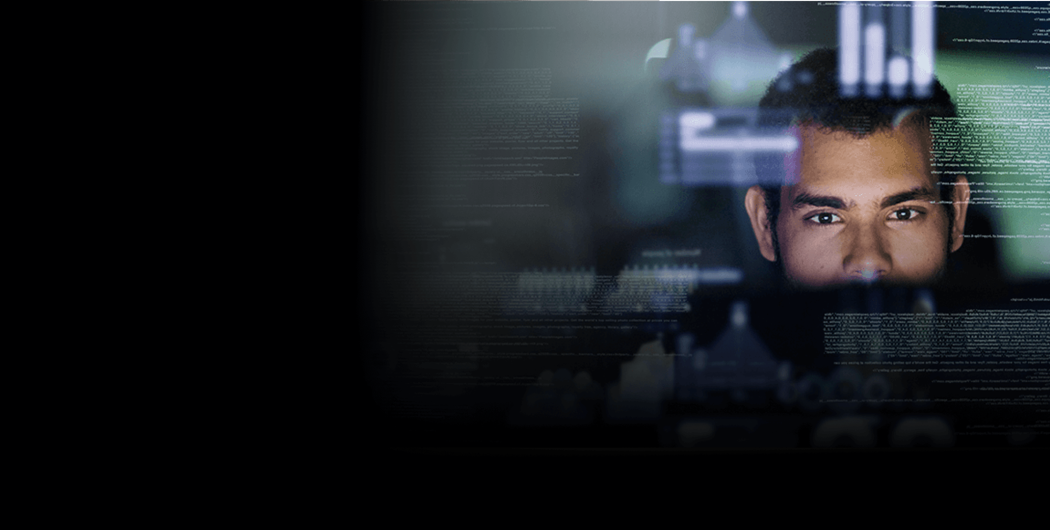 Student looking at screen considering a career in cybersecurity